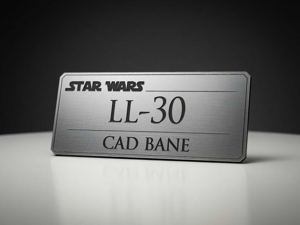 Blaster Display Nameplate — Weapon Edition — Outer Rim Props