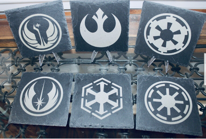 Custom  slate coasters ( 46 variations)