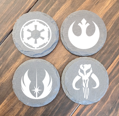 Custom  slate coasters ( 46 variations)