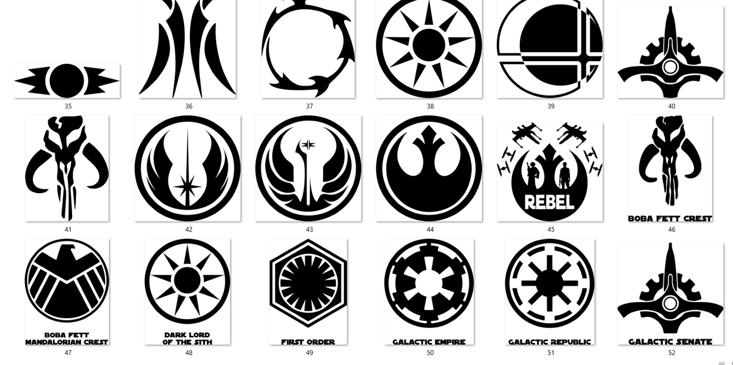 Star Wars Inspired Symbol Slate Coasters – Engraved Faction Emblem Set | Outer Rim Props