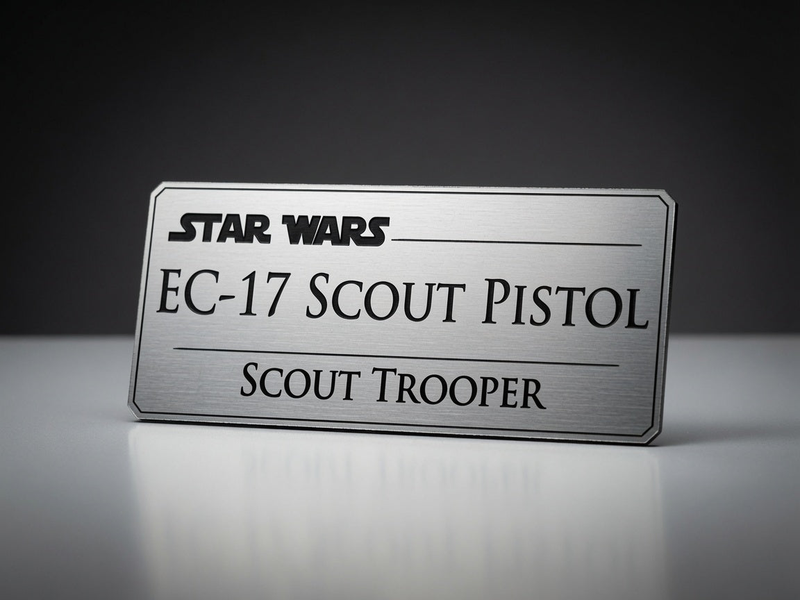 Blaster display nameplate — Weapon Edition, product photo 2, Outer Rim Props