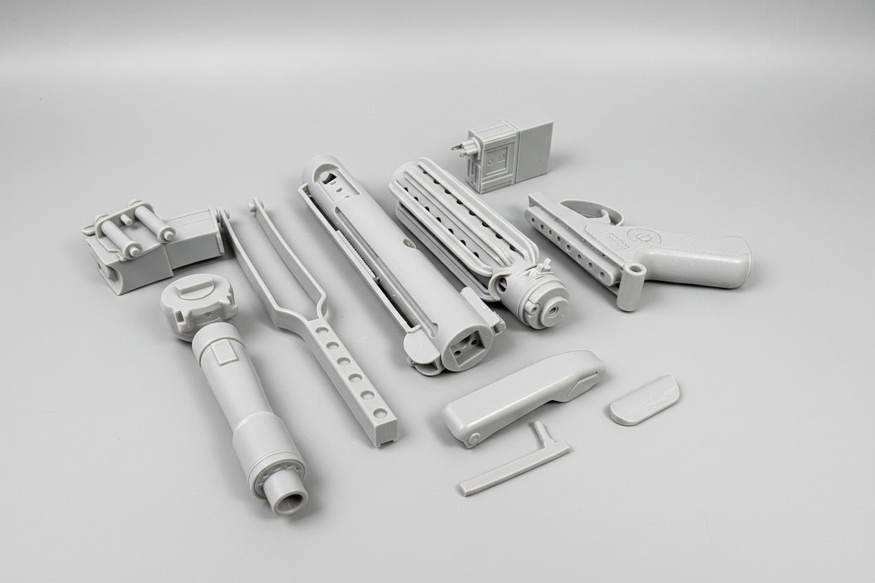 DIY E-11 Stormtrooper Blaster Kit – Unassembled Resin Parts, Outer Rim Props