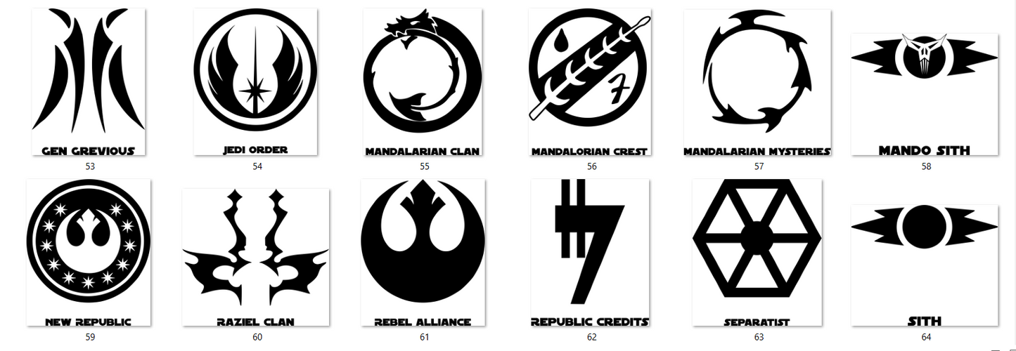 Faction emblem slate coaster, engraving design option 4 of 4, Outer Rim Props