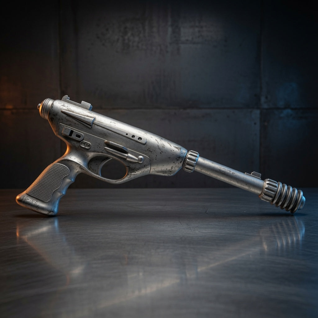 Bespin K-23 blaster replica three-quarter angle, Outer Rim Props
