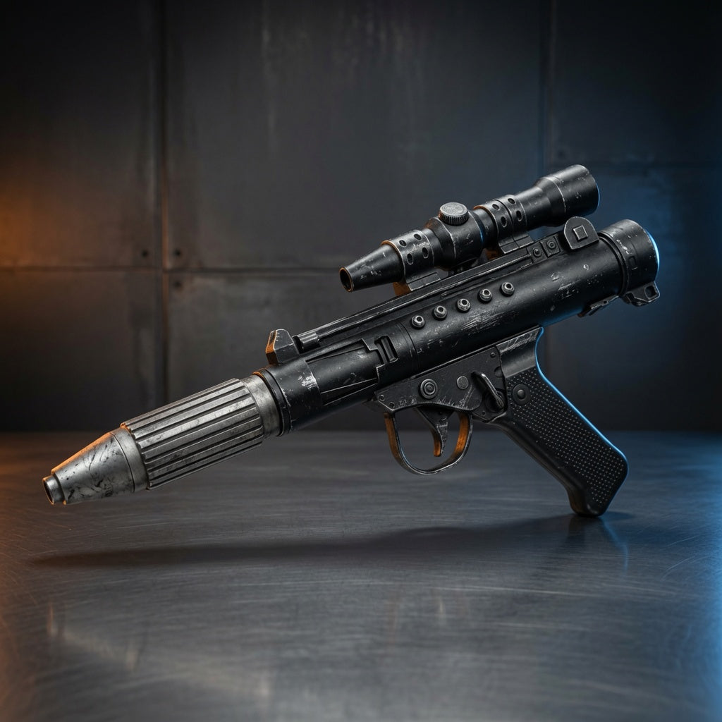 DH-17 Rebel blaster pistol replica, black military finish, Outer Rim Props