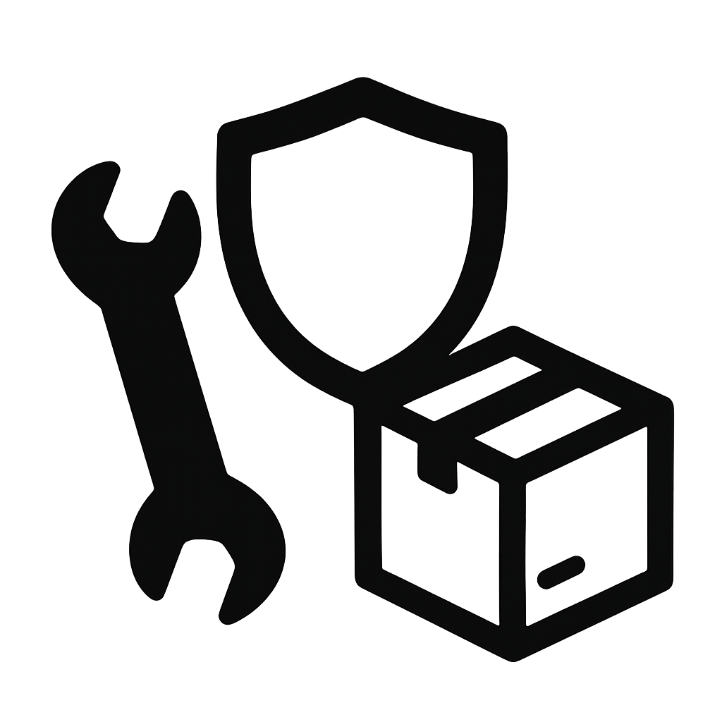 “Icon showing wrench and package representing handcrafted Star Wars prop production.”