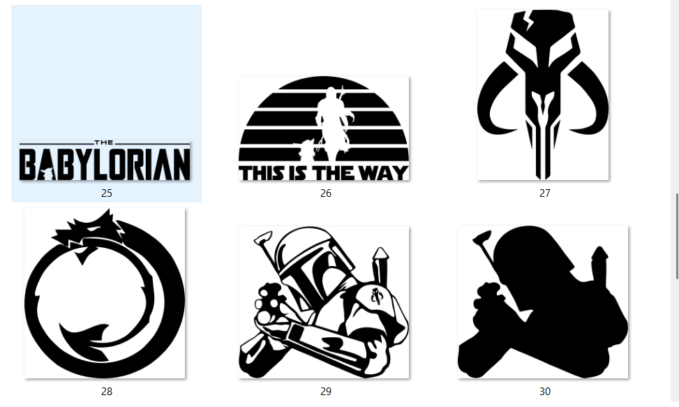 Mandalorian slate coaster, engraving design option 5 of 6, Outer Rim Props