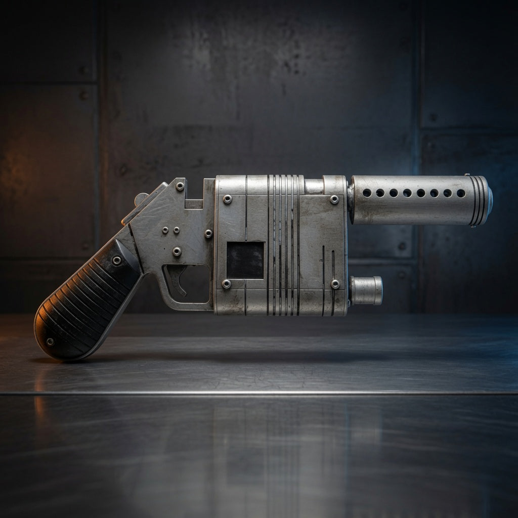 Rey NN-14 Blaster Detail View – Screen-Accurate Resin Prop