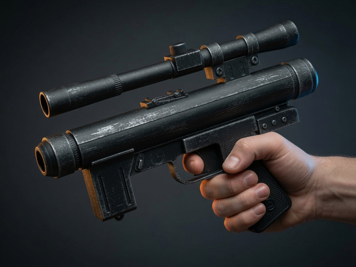 SE-14R Blaster Detail View – Screen-Accurate Resin Prop