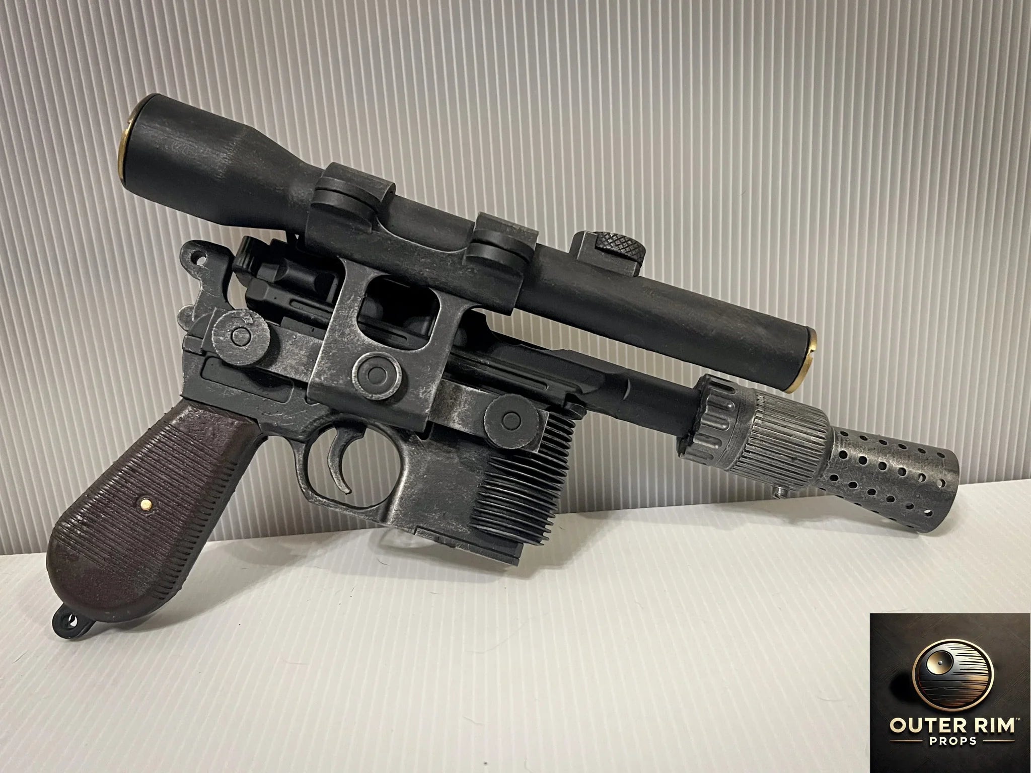 Han Solo DL-44 Blaster | Authentic Star Wars Prop - Outer Rim Props LLC