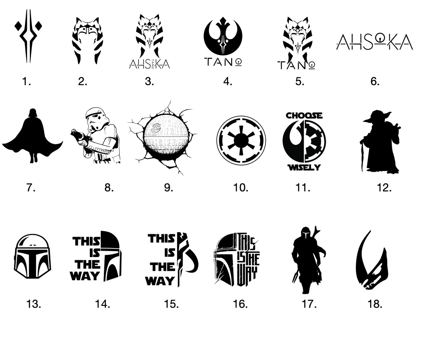 Star Wars slate coaster collection, design sample 1, Outer Rim Props